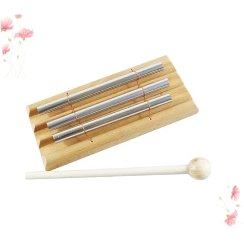 BESPORTBLE Trio Windspiel Xylophon Holzspielzeug mit Metallröhren Sicherer Percussion Klangkörper für Kleinkinder Beruhigend Stabil Fördert Musikalische Entwicklung und Konzentration von BESPORTBLE