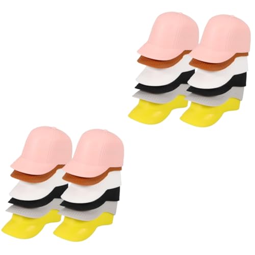 BESPORTBLE UV-Schutz Sommerhut Für Babys - 12 Mini Puppenhüte Perfekte Mini Baseballkappen Aus Kunststoff Für Kreative Bastelprojekte Und Puppen Kostüme von BESPORTBLE