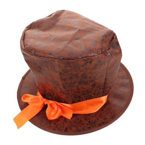 BESPORTBLE Victorian Herren Weicher Atmungsaktiver Steampunk Hut Stilvolle Hohe Kopfbedeckung für Kostüm Halloween Theater und Historische Events Braun von BESPORTBLE