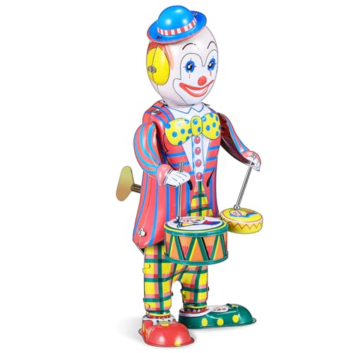 BESPORTBLE Vintage Clown Drummer Figur aus Mechanisches Aufziehspielzeug mit Trommel Bemalte Wackelfigur für Karnevalspreis und Partydeko Batteriefrei Robust und Langlebig BESPORTBLE Vintage Clown Drummer Figur aus Mechanisches Aufziehspielzeug mit Trommel Bemalte Wackelfigur für Karnevalspreis und Partydeko Batteriefrei Robust und Langlebig von BESPORTBLE