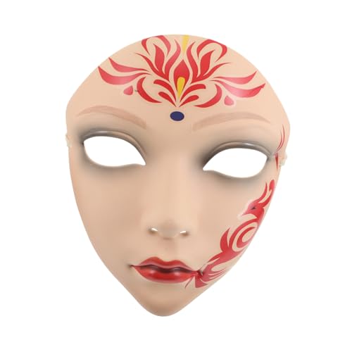 BESPORTBLE Vintage Cosplay Maske: Karnevalsparty Vollgesichtsmaske Handbemalt - Dressup Hanfu Accessoire Für Halloween Und Mottopartys von BESPORTBLE