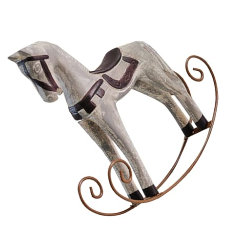 BESPORTBLE Vintage Holz Schaukelpferd Figurine Kunstvolles Dekoratives Ornament Robustes für Fördert Kreativität und für Wohn und Bürodekoration BESPORTBLE Vintage Holz Schaukelpferd Figurine Kunstvolles Dekoratives Ornament Robustes für Fördert Kreativität und für Wohn und Bürodekoration von BESPORTBLE