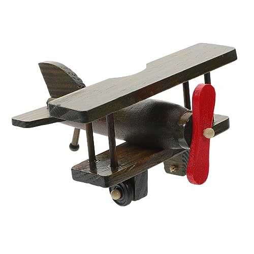 BESPORTBLE Vintage Holzflugzeug Modell Retro Hubschrauber Aus Holz Als Dekoration Für Kinderzimmer Für Jungen Hochwertiges Holzspielzeug Für Kreative von BESPORTBLE