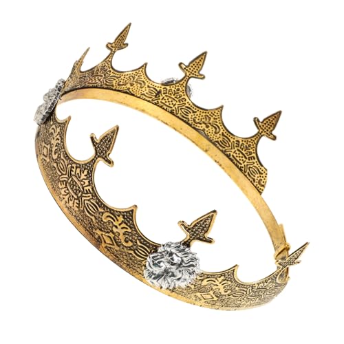 BESPORTBLE Vintage Königskrone für Kostüme Medival Cosplay Accessoire für Auftritte und Partys Antike Goldene Krone für und Verstellbar und Gestaltet von BESPORTBLE