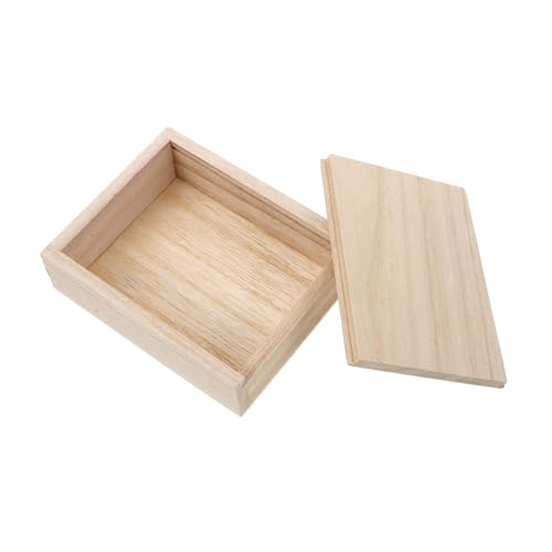 BESPORTBLE Vintage Poker Aufbewahrungsbox aus Naturbelassenem Holz Kompakte Vielseitige Spielkartenbox für Desktop Praktische Holzschatulle für Poker und Kleine Gegenstände Einfache von BESPORTBLE