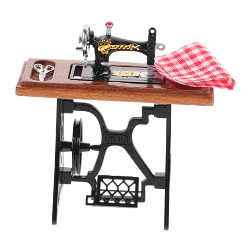 BESPORTBLE Vintage Puppenhaus Nähmaschine Miniaturmodell aus Stabile Hausmöbel für Puppenhaus Dekoration Micro Landscape Zubehör Detailreiche Miniatur Nähmaschine in Braun BESPORTBLE Vintage Puppenhaus Nähmaschine Miniaturmodell aus Stabile Hausmöbel für Puppenhaus Dekoration Micro Landscape Zubehör Detailreiche Miniatur Nähmaschine in Braun von BESPORTBLE