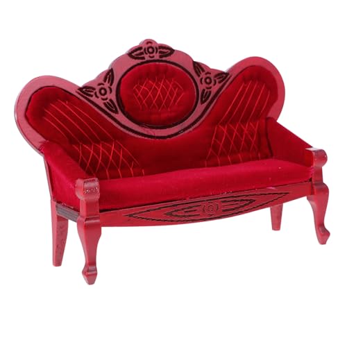 BESPORTBLE Vintage Sofa Modell für Puppenhaus Dekoratives Sofa Rotbraun DIY Zubehör für Puppenhaus Dekoration für Kreative Spielideen und Requisiten BESPORTBLE Vintage Sofa Modell für Puppenhaus Dekoratives Sofa Rotbraun DIY Zubehör für Puppenhaus Dekoration für Kreative Spielideen und Requisiten von BESPORTBLE
