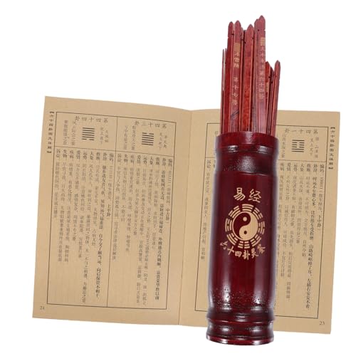 BESPORTBLE Wahrsagestab Teilig mit Aufbewahrungsbecher aus Chinesisches Divinationsspiel Zubehör Glatte für Familie Freunde Büro Tempel Interaktives Glücksstäbe Spiel von BESPORTBLE