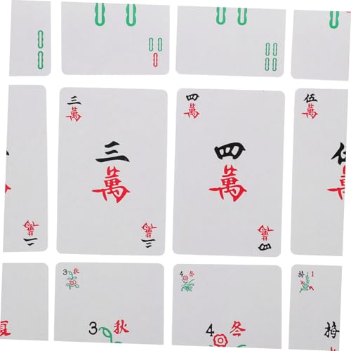 BESPORTBLE Wasserdichtes Mini Mahjong Kartenspiel aus Kunststoff Robustes Outdoor Spiel Unterhaltsames Poker Mahjong Familie Freunde Zuhause und Büro Reisetauglich von BESPORTBLE