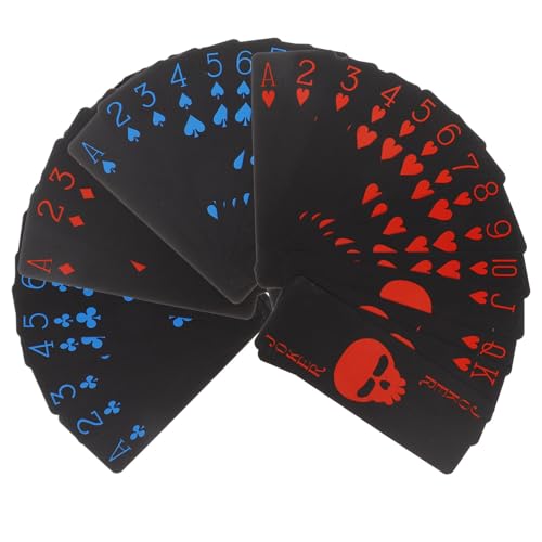 BESPORTBLE Wasserfeste Pokerkarten Aus PVC Kreatives Skull Design Und Hochwertige Spielkarten Für Erwachsene Partys Und Klassische Zaubertricks von BESPORTBLE