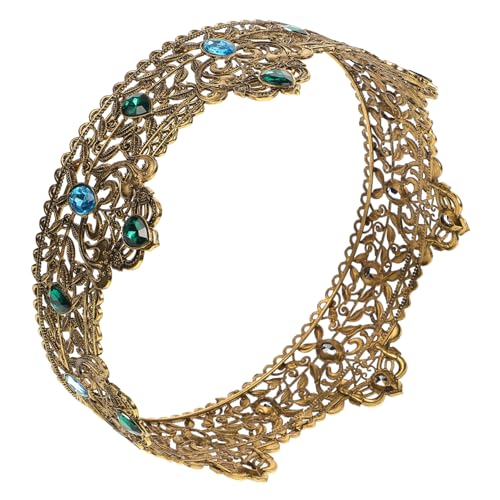 BESPORTBLE Wasserstrahlbesetzte Herren Königskrone Antikem Finish Dekorativer Haarschmuck für Kostüm und Geburtstagspartys Eleganter Vintage Stirnband für Cosplay und Festliche Anlässe von BESPORTBLE