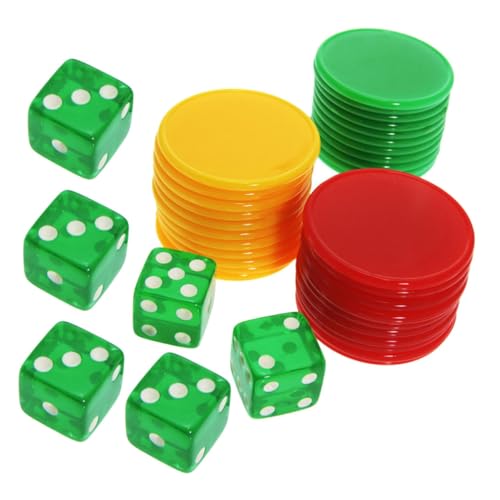 BESPORTBLE Wear Resistant Würfel und Chips Set Teilig Tragbares Strapazierfähiges Spielzubehör für Party und Freizeitspaß Chips und Würfeln und Handlich BESPORTBLE Wear Resistant Würfel und Chips Set Teilig Tragbares Strapazierfähiges Spielzubehör für Party und Freizeitspaß Chips und Würfeln und Handlich von BESPORTBLE