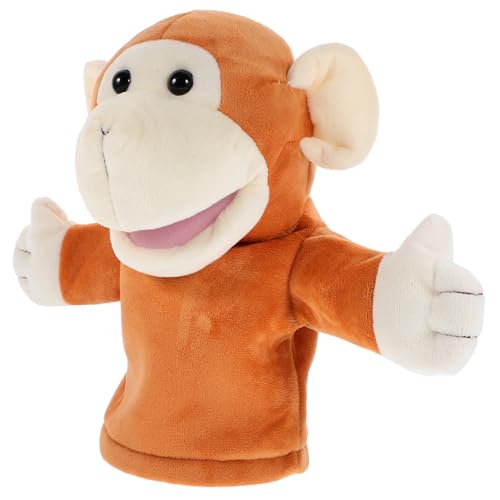 BESPORTBLE Weiche Monkey Handpuppe aus Plüsch Interaktive Tier Handpuppe mit Beweglichem Mund für Kuscheliges Stofftier für Spielerisches Geschichtenerzählen und Eltern Junge Mädchen Spiele von BESPORTBLE