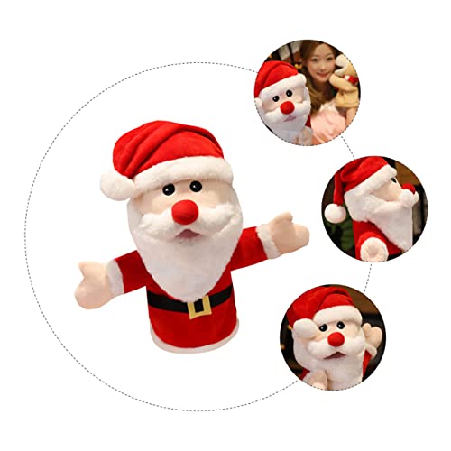 BESPORTBLE Weicher Weihnachtsmann Handpuppe aus PP Baumwolle Pädagogisches Plüschtier für Interaktives und Kreatives Geschichtenerzählen für Familien zur Weihnachtszeit von BESPORTBLE