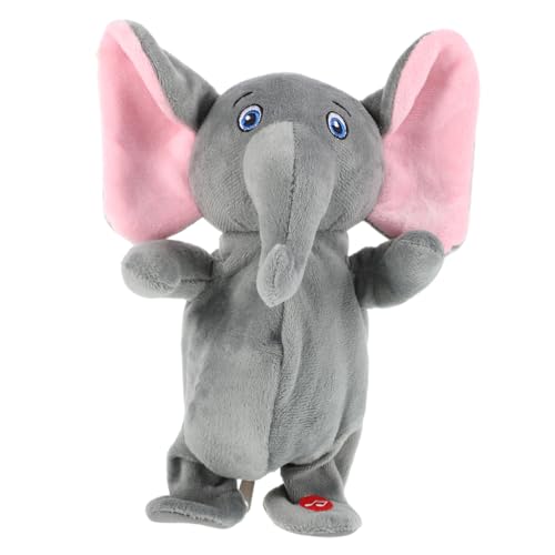 BESPORTBLE Weiches Musikalisches Talking Walking Elephant Plüsch Spielzeug Für Kinder Geburtstag Kindergarten Stofftiere Baby Musical Spielzeug Kleinkind Plüsch Elefant Kuschig Und von BESPORTBLE