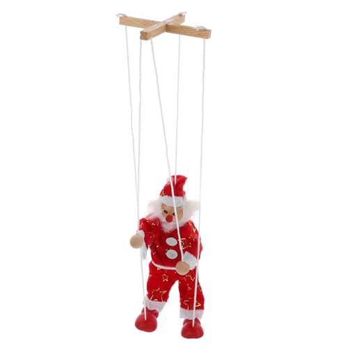BESPORTBLE Weihnachtliche Holzmarionette Lustige Santa Claus Puppenmarionette Zum Ziehen Vintage Weihnachtsdeko Kreatives Für Geschenkidee Zur Weihnachtszeit von BESPORTBLE