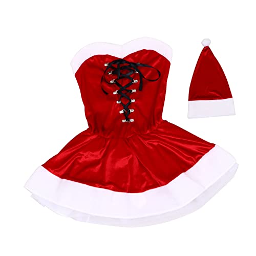 BESPORTBLE Weihnachtliches Damen Party Kostüm mit Kleid und Hut Bühnenauftritts Outfit für Christmas Performance Fit Hochwertiger für Festliche und Partys Xl BESPORTBLE Weihnachtliches Damen Party Kostüm mit Kleid und Hut Bühnenauftritts Outfit für Christmas Performance Fit Hochwertiger für Festliche und Partys Xl von BESPORTBLE