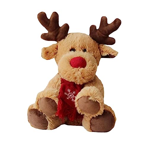 BESPORTBLE Weihnachtliches Kuscheltier Elch Plüschpuppe Langlebige Weihnachtsdekoration Niedliche Elchfigur als für Weihnachtliche Zimmer und Partydeko von BESPORTBLE