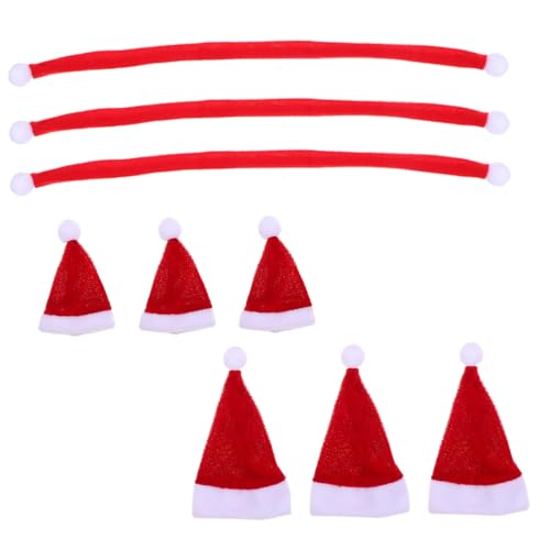 BESPORTBLE Weihnachtsdeko Mini Weihnachtsmütze und Schal Teilig Rote Xmas Flaschenhüte und Halstücher für Weinflaschen Festliche Deko für Party Fotoshooting und Haustier Cosplay BESPORTBLE Weihnachtsdeko Mini Weihnachtsmütze und Schal Teilig Rote Xmas Flaschenhüte und Halstücher für Weinflaschen Festliche Deko für Party Fotoshooting und Haustier Cosplay von BESPORTBLE