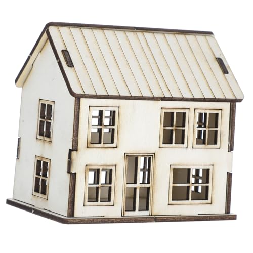 BESPORTBLE Weihnachtsdorf-Sets Großes Modellhaus-Set Aus Holz Miniatur-bausätze Landschaftsdekor Cottage Puppenhaus Spielzeughaus von BESPORTBLE