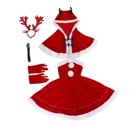 BESPORTBLE Weihnachtskostüm Damen Elch Kleid Rot Warme Cosplay Party Outfit Für Festliche Weihnachtsfeiern Und Büroveranstaltungen BESPORTBLE Weihnachtskostüm Damen Elch Kleid Rot Warme Cosplay Party Outfit Für Festliche Weihnachtsfeiern Und Büroveranstaltungen von BESPORTBLE