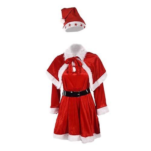 BESPORTBLE Weihnachtsmann Kostüm Damen Santa Claus Outfit Hautfreundlichem Vliesstoff mit Festlichem Design für Weihnachtsfeiern und Fasching und Langlebig BESPORTBLE Weihnachtsmann Kostüm Damen Santa Claus Outfit Hautfreundlichem Vliesstoff mit Festlichem Design für Weihnachtsfeiern und Fasching und Langlebig von BESPORTBLE
