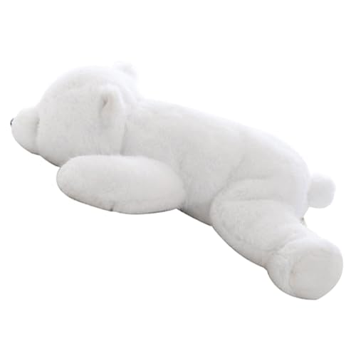 BESPORTBLE Weißer Plüschbär Kuscheltier Liegender Kissen Weiches Sofa und Schlafkissen Niedliches für Familie von BESPORTBLE
