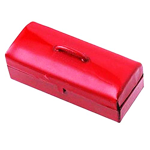 BESPORTBLE Werkzeugkoffer Dekorativer Werkzeugkasten Aus Rotes Modell Für Puppenhaus Und Kinderzimmer Und Accessoire Für Szenen von BESPORTBLE