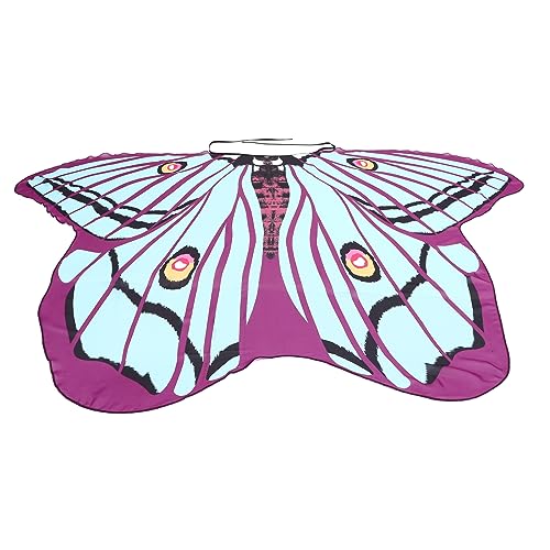 BESPORTBLE Wirbelnder Schmetterlingsschal Dekoratives Tanzset Mit Blumenmuster Für Festivalflügel Schmetterlinge Schmetterling Halloween Damen Erwachsene Halloween Feenflügel von BESPORTBLE