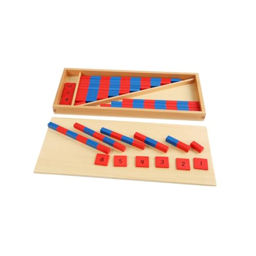 BESPORTBLE Zählstäbe Pädagogisches Mathe für Montessori Lernspielzeug zur Zahlen und Farbenerkennung Fördert Konzentration und Mathematische Fähigkeiten Umweltfreundlich und Langlebig von BESPORTBLE