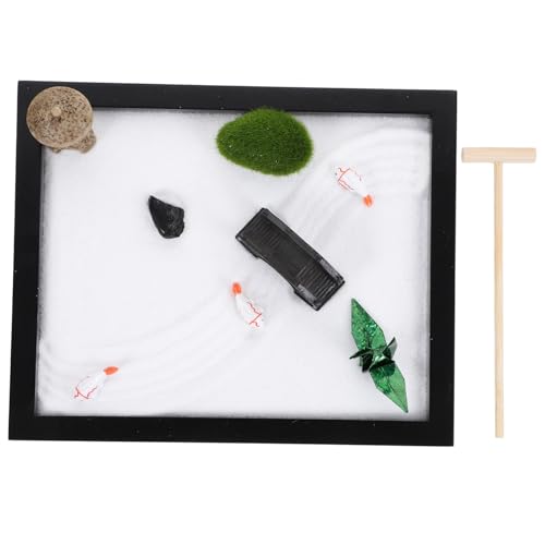 BESPORTBLE Zen Garten mit Sandspielzeug Tischdekoration für Stressfreies Entspannen Sandrechen für Schreibtische und Bücherregale BESPORTBLE Zen Garten mit Sandspielzeug Tischdekoration für Stressfreies Entspannen Sandrechen für Schreibtische und Bücherregale von BESPORTBLE