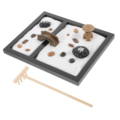 BESPORTBLE Zen Sandtisch Mit Simulation Von Moos Und Kreatives Meditationsdekor Für Büro Und Zuhause Perfektes Für Freunde Und Familie von BESPORTBLE