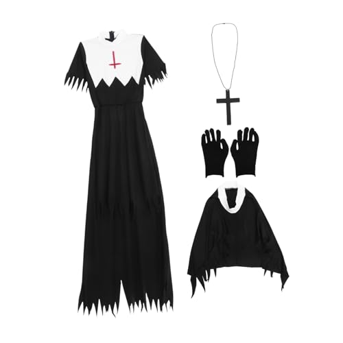 BESPORTBLE Zombie Nonne Kostüm Für Halloween Cosplay Outfit Für Bühnenaufführungen Und Partys Als Halloween Requisite Für Foto Requisiten BESPORTBLE Zombie Nonne Kostüm Für Halloween Cosplay Outfit Für Bühnenaufführungen Und Partys Als Halloween Requisite Für Foto Requisiten von BESPORTBLE
