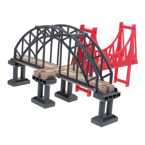 BESPORTBLE Zugzubehör Holzbahngleiszubehör Hängebrücke Spielzeug Kunststoffbahnbrücke Modelleisenbahnbrücke Bahngleisszenenzubehör von BESPORTBLE