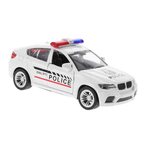 BESPORTBLE Zurückziehbares Polizeiauto Aus Metall Klassisches Modellspielzeug Für Polizeiauto Für Dekoration Für Kleine Autoliebhaber von BESPORTBLE