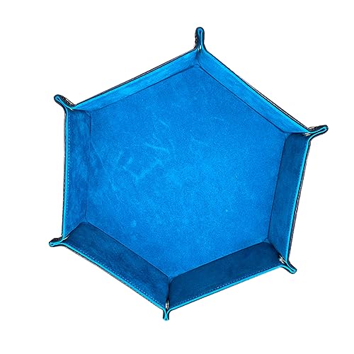 BESPORTBLE Zusammenklappbare Sechseck Würfelschale aus PU Leder Faltbare Aufbewahrungsbox für Blau Leicht Praktisch und Leicht zu Reinigen BESPORTBLE Zusammenklappbare Sechseck Würfelschale aus PU Leder Faltbare Aufbewahrungsbox für Blau Leicht Praktisch und Leicht zu Reinigen von BESPORTBLE