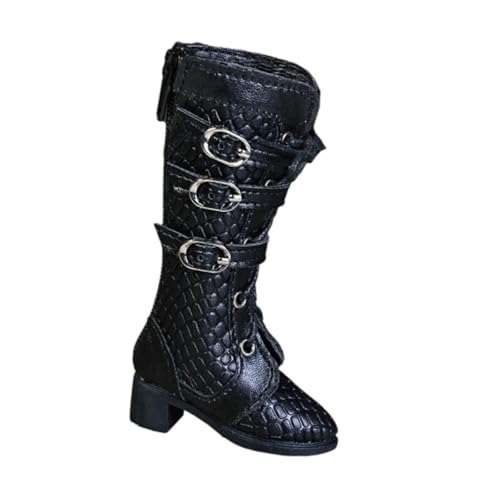 BESSTUUP 1/4 BJD Puppenschuhe, High Heels, spitzer Zehenbereich, schwarz, PU-Leder, Harz, Verkleidungszubehör von BESSTUUP