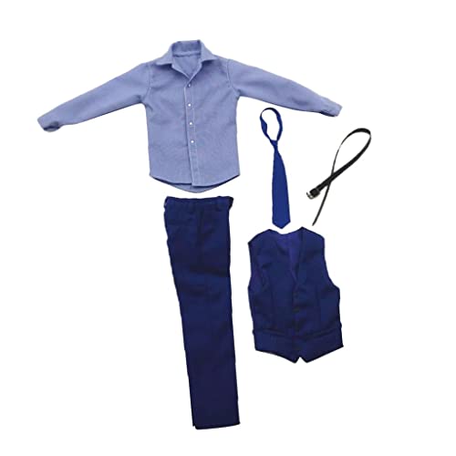 BESSTUUP 1:6 Scale Male Shirt Formal Business Suits for 12 Inch Figure Toys Blue BESSTUUP 1:6 Scale Male Shirt Formal Business Suits for 12 Inch Figure Toys Blue von BESSTUUP