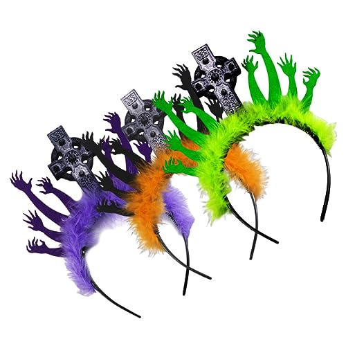 BESSTUUP 3pcs Halloween Haarbänder Karneval Haarband Cosplay Haarreifen Kostüm Cosplay Stirnband für Halloween Haarreifen für Halloween Party Stirnbänder Kunststoff von BESSTUUP