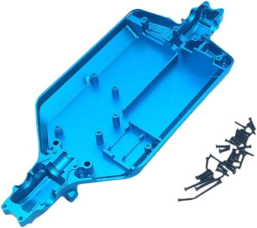 BESSTUUP Aluminiumlegierung 1:16 RC Car Chassis Ersatzteile, CNC Metall Chassis Body Frame Board 16101 16102 C8805 Für Auto Modifikation (Blau) von BESSTUUP