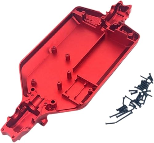 BESSTUUP Aluminiumlegierung 1:16 RC Car Chassis Ersatzteile, CNC Metall Chassis Body Frame Board 16101 16102 C8805 Für Auto Modifikation (rot) von BESSTUUP