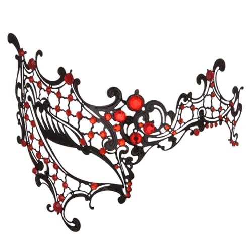 BESSTUUP Elegante rote Maskerade Maske für Cosplay und Partys von BESSTUUP