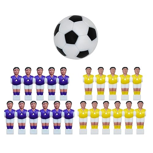 BESSTUUP Fußball-Ersatz-Set für Herren, 22 Harzspieler und 1 Fußball für Standard-Tischfußballspiele BESSTUUP Fußball-Ersatz-Set für Herren, 22 Harzspieler und 1 Fußball für Standard-Tischfußballspiele von BESSTUUP