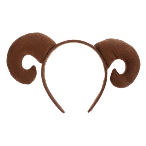 BESSTUUP Schaf-Haarband, Kostüm, Widder, Hörner, Cartoon-Tierohren, Plüsch, Ziegenhaarreifen BESSTUUP Schaf-Haarband, Kostüm, Widder, Hörner, Cartoon-Tierohren, Plüsch, Ziegenhaarreifen von BESSTUUP