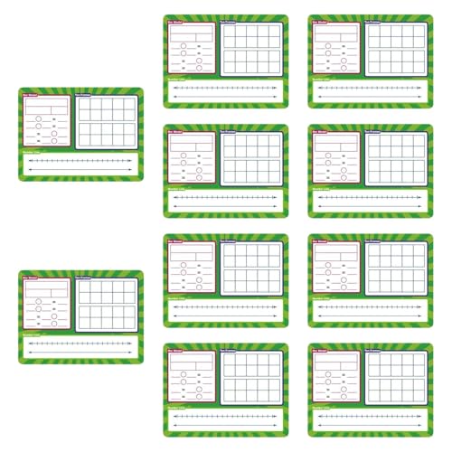 BESSTUUP Trocken abwischbare Zahlenbretter, doppelseitig, Mathematikunterricht, Werkzeug für Klassenzimmer, Zuhause, Schule, Früherziehung, 10 Stück BESSTUUP Trocken abwischbare Zahlenbretter, doppelseitig, Mathematikunterricht, Werkzeug für Klassenzimmer, Zuhause, Schule, Früherziehung, 10 Stück von BESSTUUP