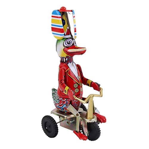 BESSTUUP Windup Toys Zirkusente auf Dreirad Uhrwerk Menchincal Blechspielzeug Sammlerstück von BESSTUUP