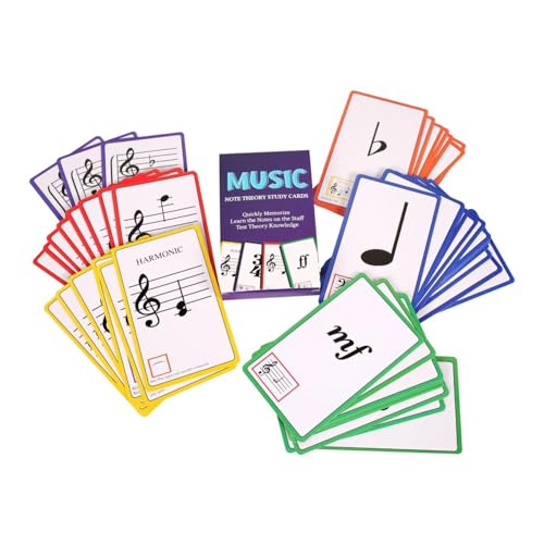 Musikalische Flash-Karten für Klavierstudenten, farbcodierte Notizen, Schlitze, Dynamik, Dynamik, 50 Karten Musikalische Flash-Karten für Klavierstudenten, farbcodierte Notizen, Schlitze, Dynamik, Dynamik, 50 Karten von BESSTUUP