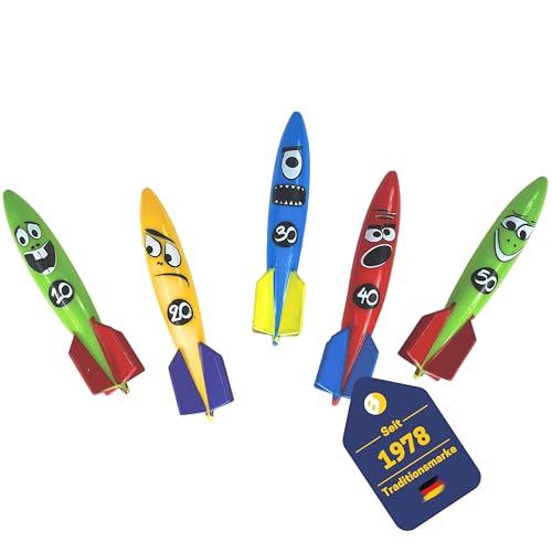 BEST SPORTING Tauchspielzeug für Kinder – 5 Raketen-Tauchstäbe mit Gewicht – Gleiten bis 6 m Tiefe – Buntes Pool Tauchspielzeug für Wettkämpfe – Dive Sticks for Kids, Unterwasser Rakete von BEST SPORTING