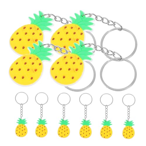 BESTOYARD 12 Stück Teiliges mit Ananas Schlüsselanhängern Schlüsselringe für Hawaiianische Partydekorationen Früchte oder Preise für Festlichkeiten von BESTOYARD