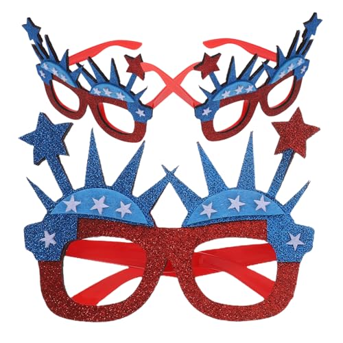 BESTOYARD 3 Stück Teiliges Set Patriotische Sonnenbrillen für Unabhängigkeitstag Lustige Partyaccessoires mit Lady Crown Design für Amerikanische Feierlichkeiten für Erwachsene BESTOYARD 3 Stück Teiliges Set Patriotische Sonnenbrillen für Unabhängigkeitstag Lustige Partyaccessoires mit Lady Crown Design für Amerikanische Feierlichkeiten für Erwachsene von BESTOYARD